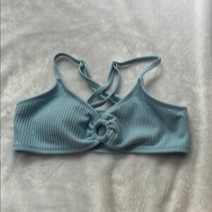 SHEIN Light Blue Ribbed Bikini Top never worn